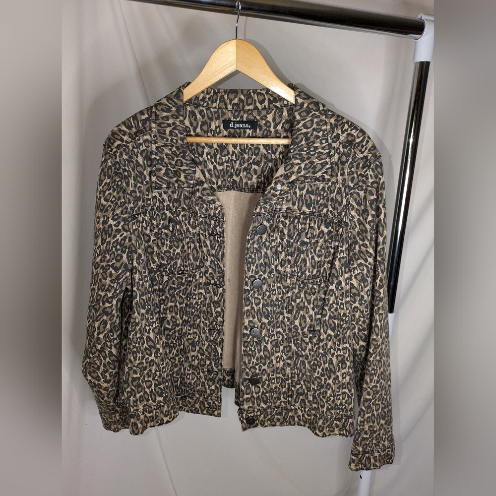 D Jeans Denim Animal Print Jacket